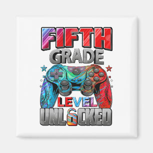 5th Grade Level Unlocked Gaming Gamer Boys Back To Magnet
