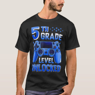5th Grade Level Unlocked Gaming Gamer Boys Ck To S T-Shirt