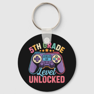 5th Grade Level Unlocked Shirt – Gamer Back To Sch Key Ring