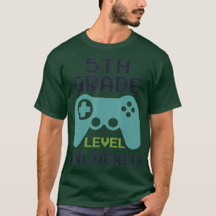 5th Grade Level Unlocked Video Back To School Boy T-Shirt