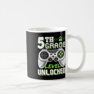 5th Grade Level Unlocked Video Game Back To School Coffee Mug