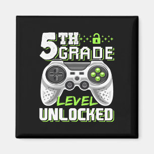 5th Grade Level Unlocked Video Game Back To School Magnet