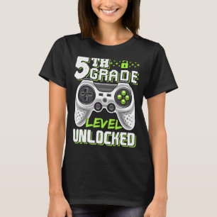 5th Grade Level Unlocked Video Game Back To School T-Shirt