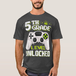 5th Grade Level Unlocked Video Game Back to School T-Shirt