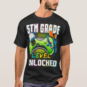 5th Grade Level Unlocked Video Game Back to School T-Shirt