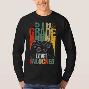 5th Grade Level Unlocked Video Gamer Back To Schoo T-Shirt