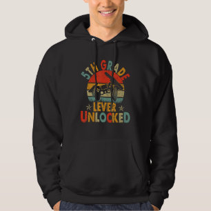 5th Grade Level Unlocked Video Gamers back to scho Hoodie