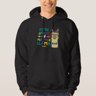 5th Grade No Prob Llama Fifth First Day School Al Hoodie