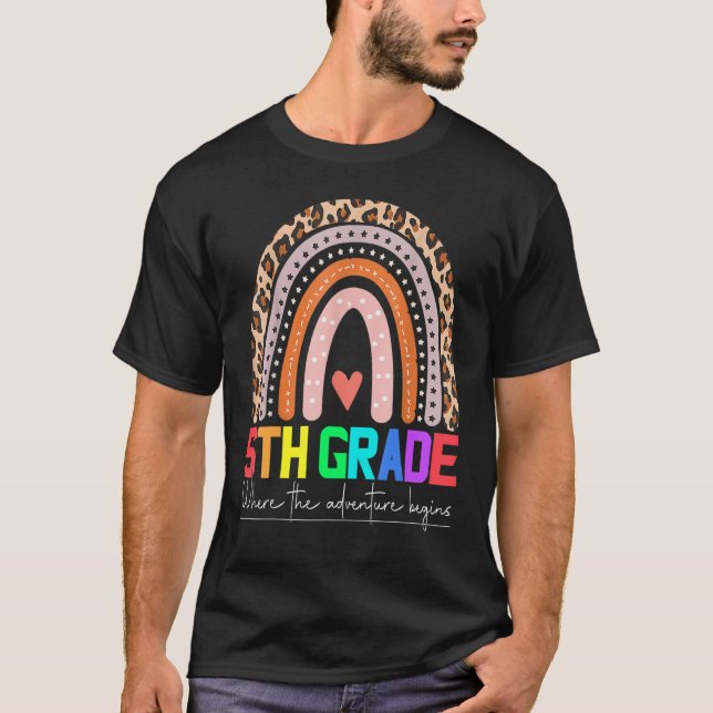 5th Grade Rainbow Teacher Team Fifth Grade Squad G T-Shirt (Front)