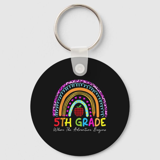 5th Grade Rainbow Teacher Team Second Grade Squad  Key Ring (Front)