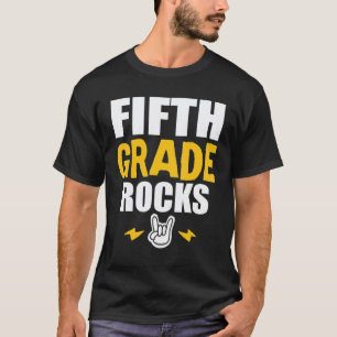 5th Grade Rocks Back To School Music Teacher Stu T-Shirt