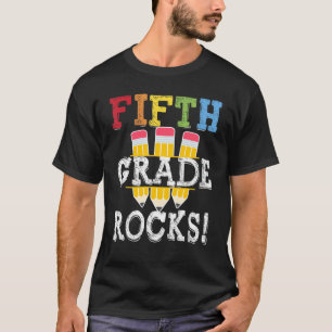 5th Grade Rocks Back To School Student Kid Teacher T-Shirt