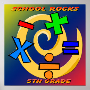 5th Grade Rocks - Math Symbols  Poster