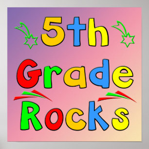 5th Grade Rocks Poster