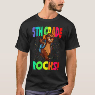 5th Grade Rocks Sloth Back To School T-Shirt