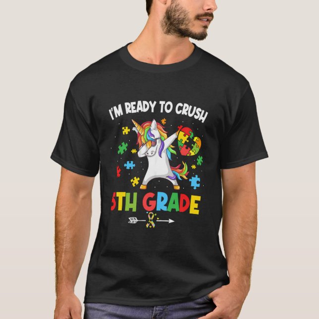 5Th Grade Squad Embracing Differences Autism T-Shirt (Front)