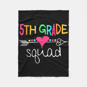 5th Grade Squad Fifth Teacher Student Team Back To Fleece Blanket
