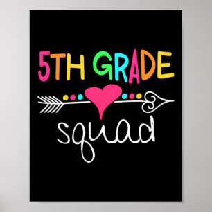 5th Grade Squad Fifth Teacher Student Team Back To Poster
