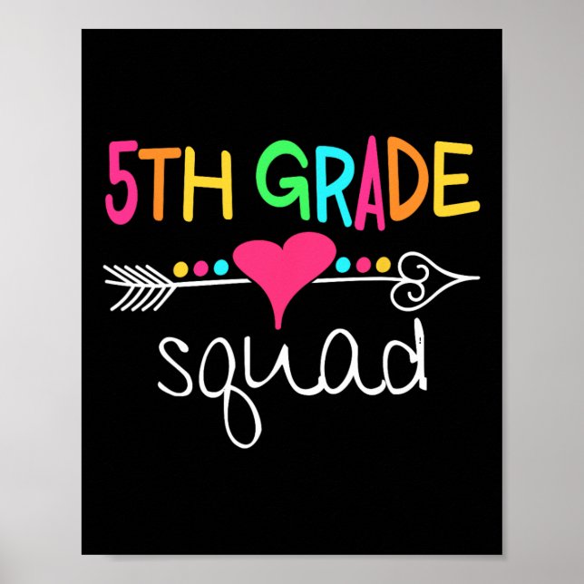5th Grade Squad Fifth Teacher Student Team Back To Poster (Front)