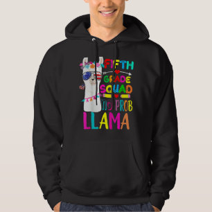5th Grade Squad No Prob Llama Teacher Back To Sch Hoodie