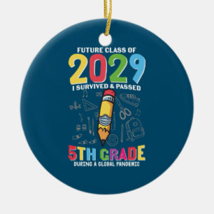 5th Grade Teacher 5th Grade During A Global Ceramic Ornament
