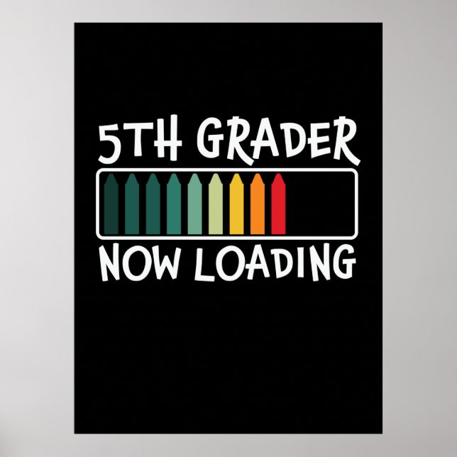 5th Grade Teacher 5th Grade Now Loading Poster (Front)