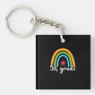 5th Grade Teacher 5th Grade Rainbow Star Key Ring