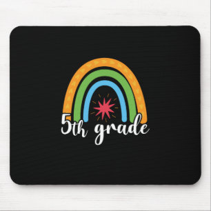 5th Grade Teacher 5th Grade Rainbow Star Mouse Pad