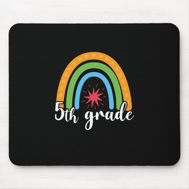 5th Grade Teacher 5th Grade Rainbow Star Mouse Pad (Front)