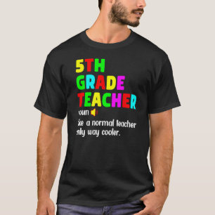 5th Grade Teacher Definition Happy First Day Of Sc T-Shirt