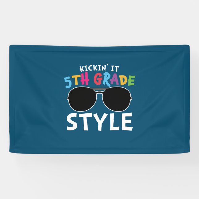 5th Grade Teacher Fifth Grade Style Banner (Horizontal)