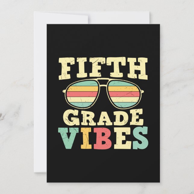 5th Grade Teacher Fifth Grade Vibes Invitation (Front)