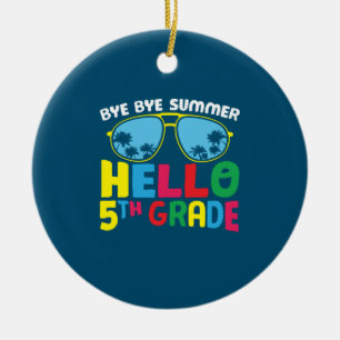 5th Grade Teacher Hello 5th Grade Ceramic Ornament