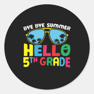 5th Grade Teacher Hello 5th Grade Classic Round Sticker