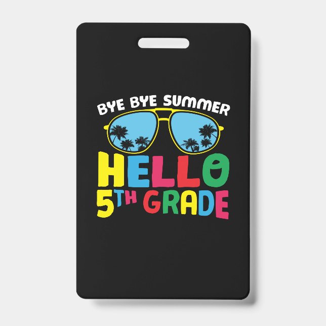 5th Grade Teacher Hello 5th Grade ID Badge (Front)