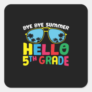 5th Grade Teacher Hello 5th Grade Square Sticker