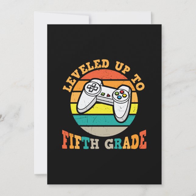5th Grade Teacher Level Up To Fifth Grade Invitation (Front)