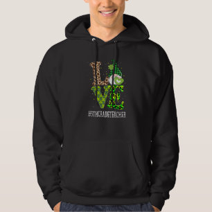 5th Grade Teacher Love St Patricks Day Gnome Leopa Hoodie