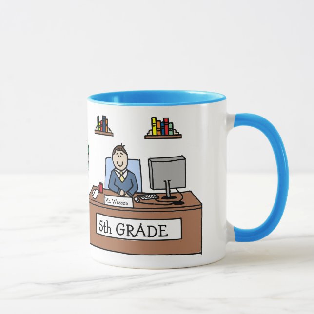 5th Grade Teacher Mug - Custom (Right)
