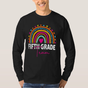 5th Grade Teacher Rainbow Back To School Hello Fif T-Shirt