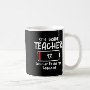 5th-Grade Teacher Summer Recharge Required Last Coffee Mug