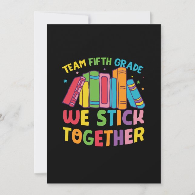 5th Grade Teacher Team Fifth Grade Together Invitation (Front)