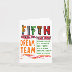5th Grade Teacher Tour Back To School Fifth Crew T Card