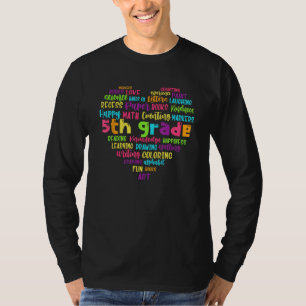 5th Grade Team Heart Back To School Teacher Studen T-Shirt
