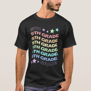 5th Grade Team Retro Groovy Women Happy First Day  T-Shirt