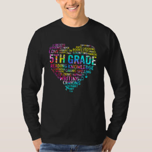 5th Grade Team Tie Dye Heart Back To School T-Shirt