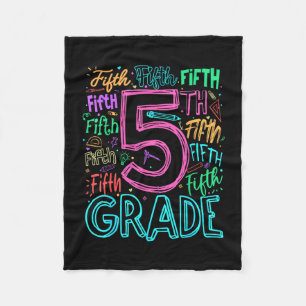 5th grade typography team fifth grade teacher back fleece blanket