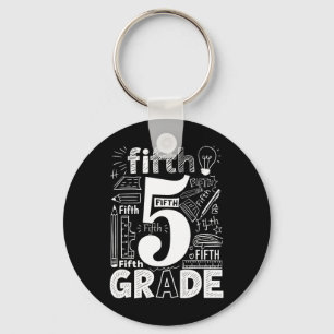 5th Grade Typography Team Fifth Grade Teacher Back Key Ring