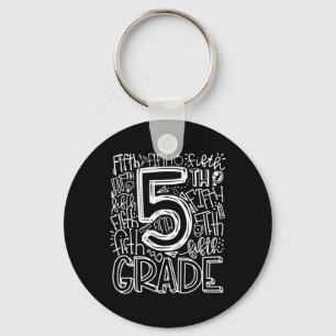 5th Grade Typography Team Fifth Grade Teacher Back Key Ring