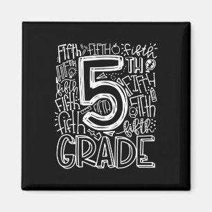 5th Grade Typography Team Fifth Grade Teacher Back Magnet